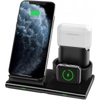 New products 3 in 1 wireless charger stand for mobile phones For Apple watch, iPhone 12