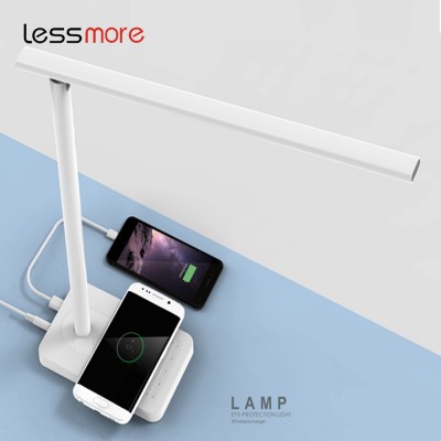 Retailing product top seller 2019 LED Desk Table Lamp Qi Wireless Desktop Charger With usb port